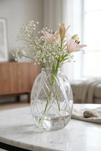 Pineapple Glass Flower Vase – Clear (8") - view 3
