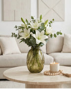 Pineapple Glass Flower Vase – Green (8") - view 5