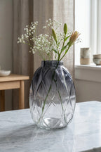 Pineapple Glass Flower Vase – Grey (8") - view 3