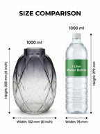 Pineapple Glass Flower Vase – Grey (8") - view 4
