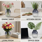 Pineapple Glass Flower Vase – Grey (8") - view 5