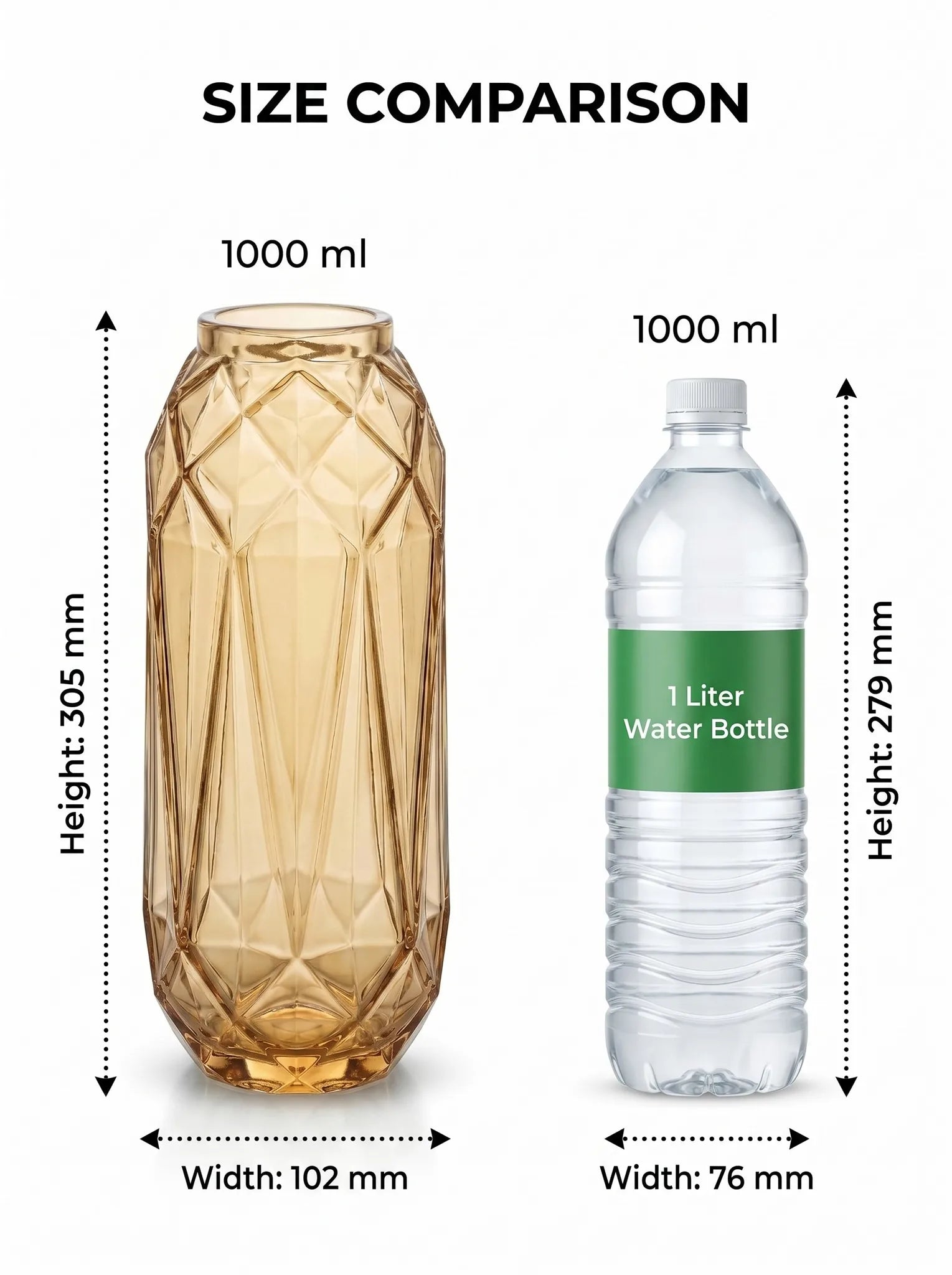 Pineapple Glass Flower Vase – Gold (12") - view 4