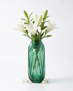 Pineapple Glass Flower Vase – Green (12")