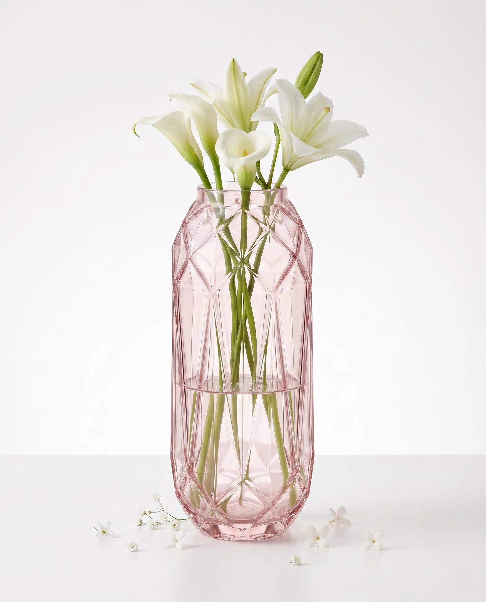 Pineapple Glass Flower Vase – Pink (12")
