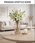 Pineapple Glass Flower Vase – Pink (12") - view 2