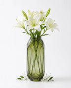 Pineapple Glass Flower Vase – Green (12")