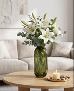 Pineapple Glass Flower Vase – Green (12") - view 2