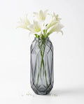 Pineapple Glass Flower Vase – Grey (12")