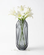 Pineapple Glass Flower Vase – Grey (12")