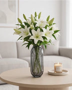 Pineapple Glass Flower Vase – Grey (12") - view 2