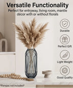 Pineapple Glass Flower Vase – Grey (12") - view 3