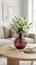 Pumpkin Glass Flower Vase – Red (4.5") - view 2