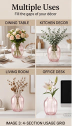 Pumpkin Glass Flower Vase – Pink (9") - view 5