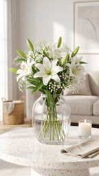Pumpkin Glass Flower Vase – Clear (9") - view 2