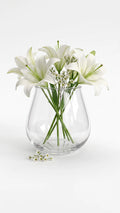 Rolly Polly Glass Flower Vase – Clear (4.5")