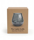 Rolly Polly Glass Flower Vase – Grey (4.5") - view 5