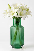 Salai Glass Flower Vase – Green (11")