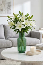 Salai Glass Flower Vase – Green (11") - view 5