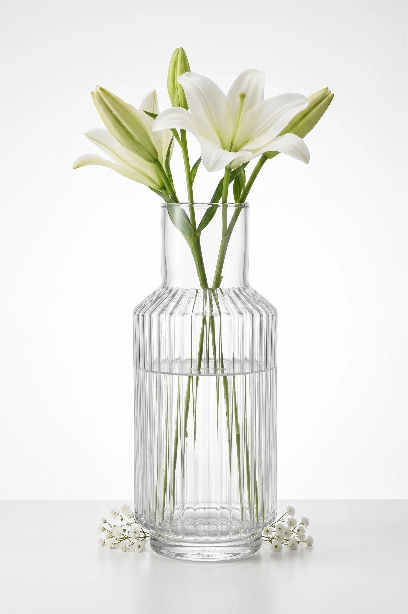 Salai Glass Flower Vase – Clear (11")