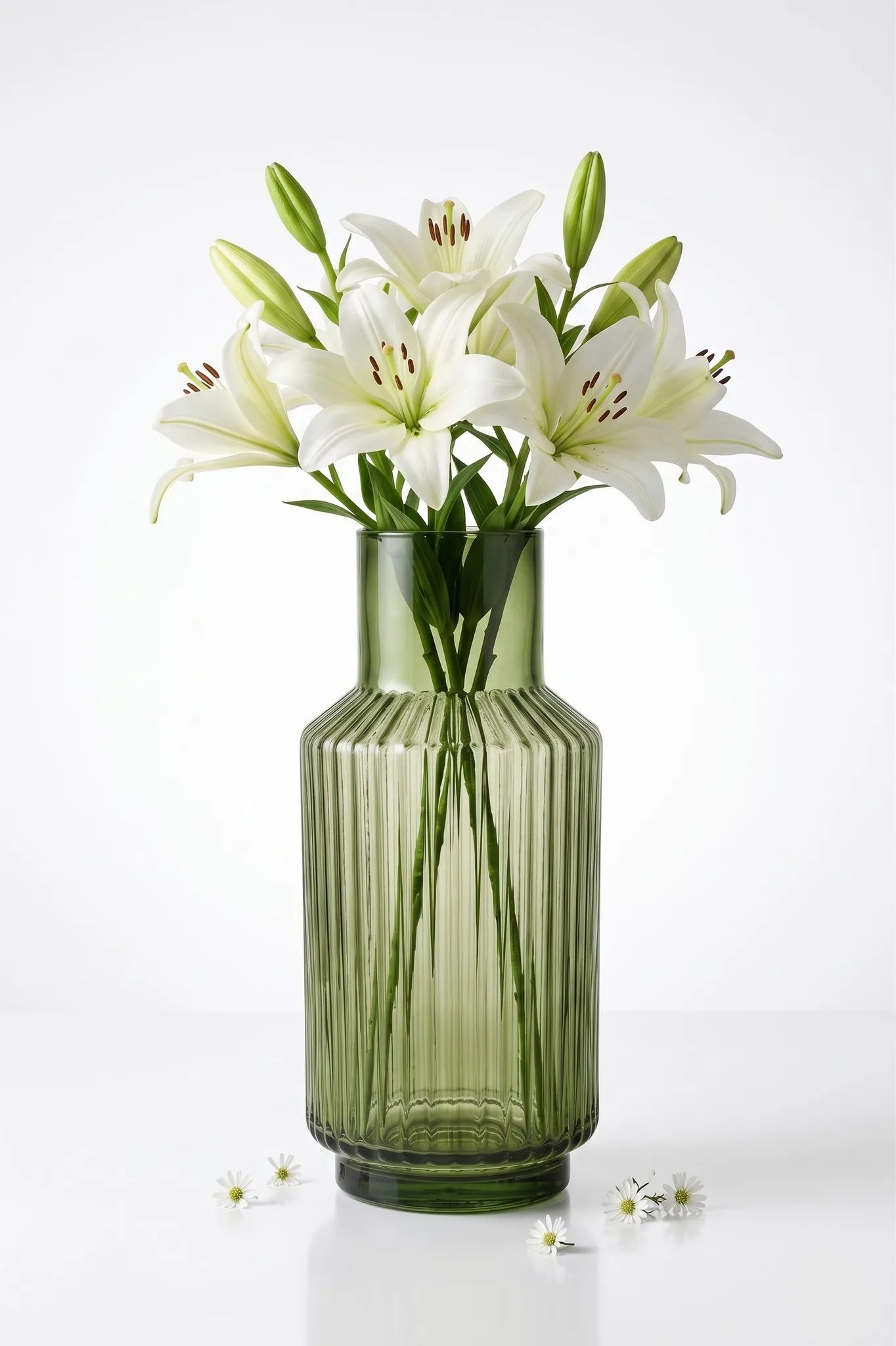 Salai Glass Flower Vase – Green (11")