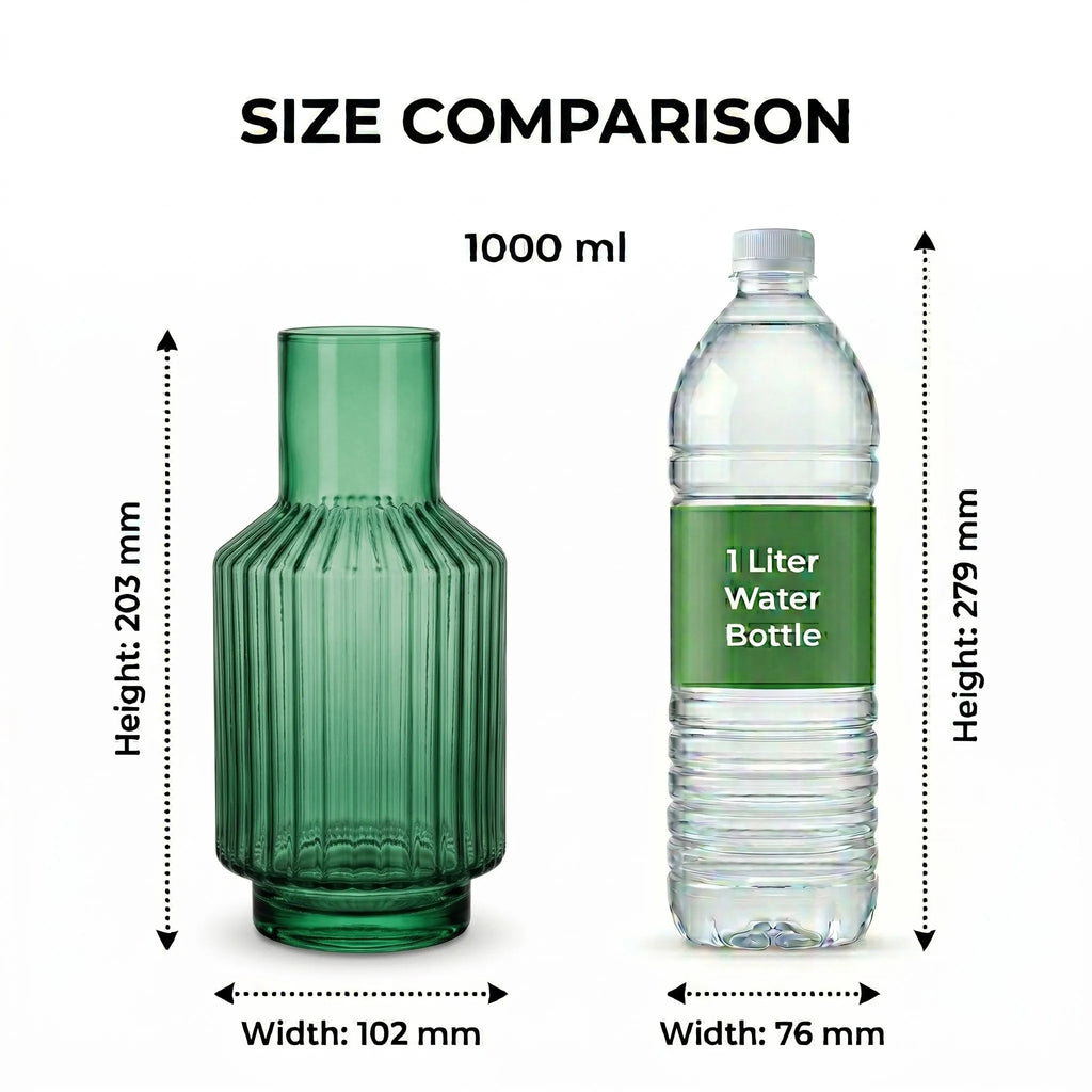 Salai Glass Flower Vase – Green (8") - view 4