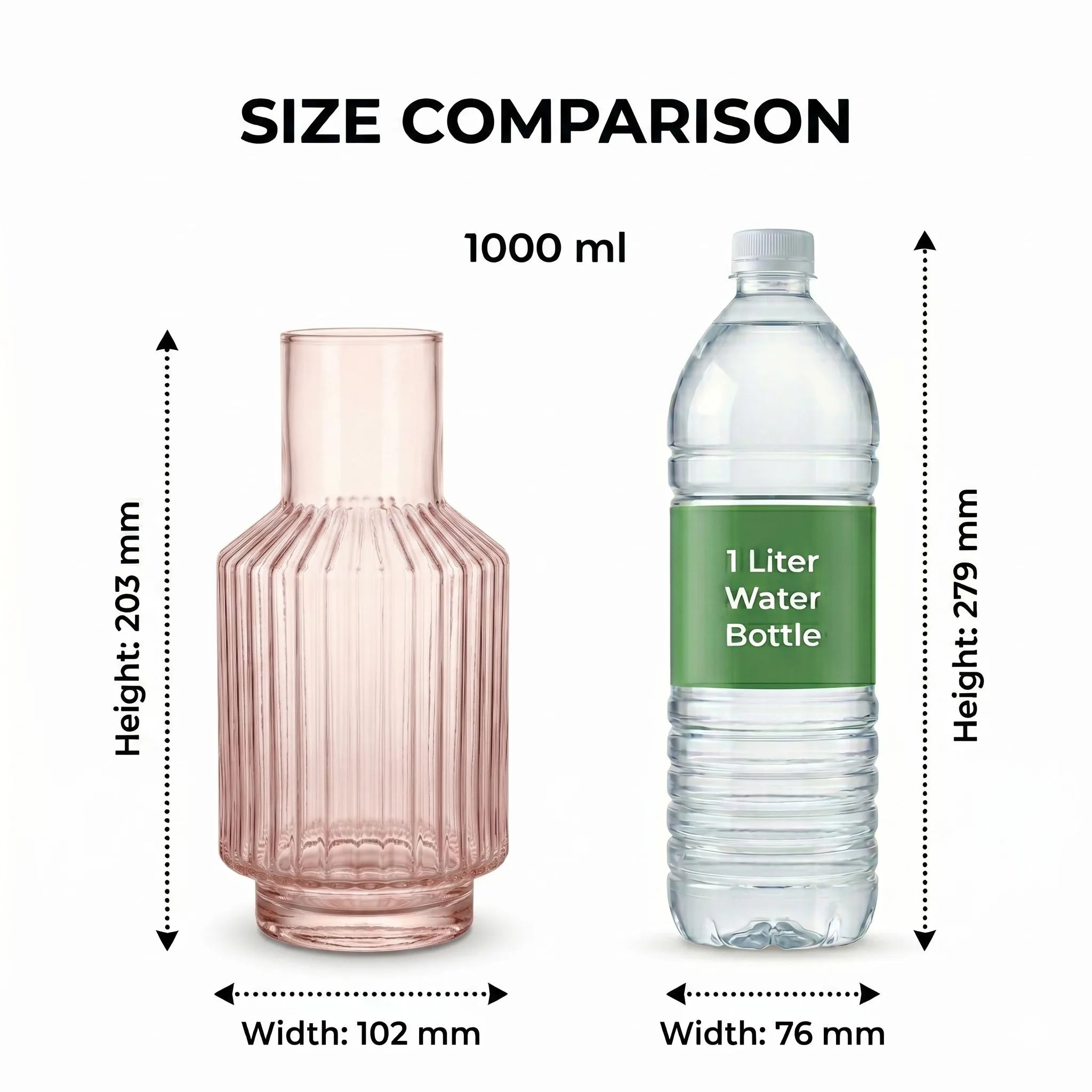 Salai Glass Flower Vase – Pink (8") - view 4