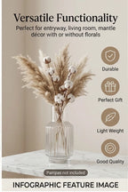 Salai Glass Flower Vase – Clear (8") - view 2