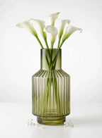 Salai Glass Flower Vase – Green (8")