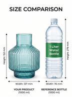 Salai Glass Flower Vase – Blue (6") - view 4