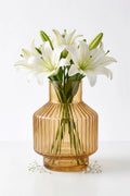Salai Glass Flower Vase – Gold (6")