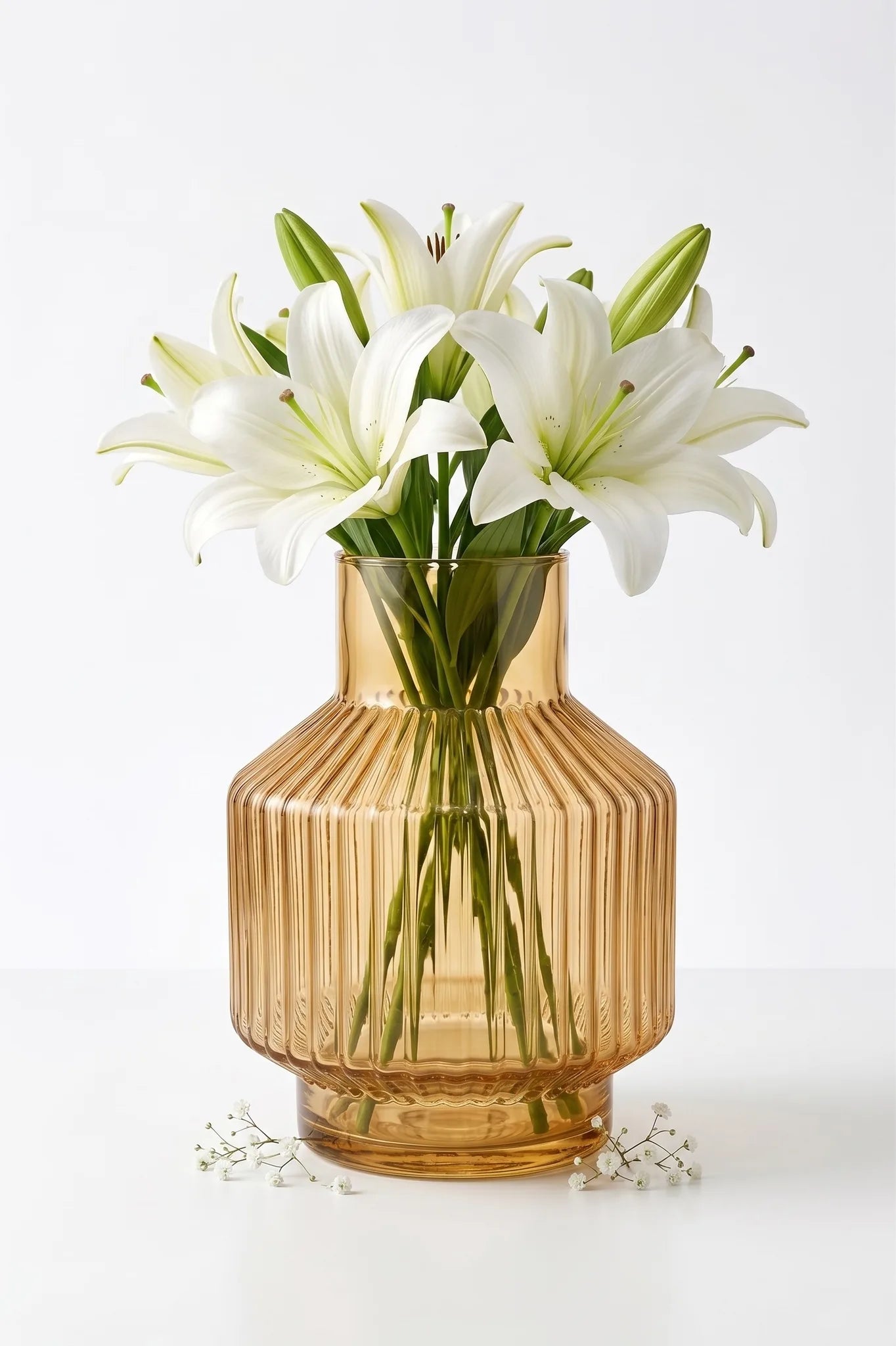 Salai Glass Flower Vase – Gold (6")
