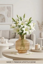 Salai Glass Flower Vase – Gold (6") - view 5