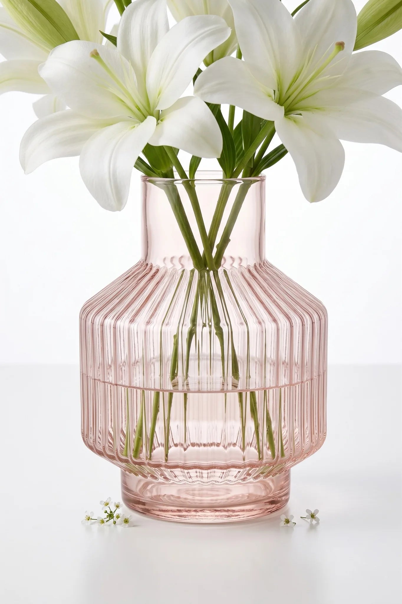 Salai Glass Flower Vase – Pink (6")