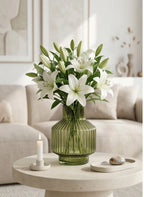 Salai Glass Flower Vase – Green (6") - view 5