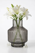 Salai Glass Flower Vase – Grey (6")