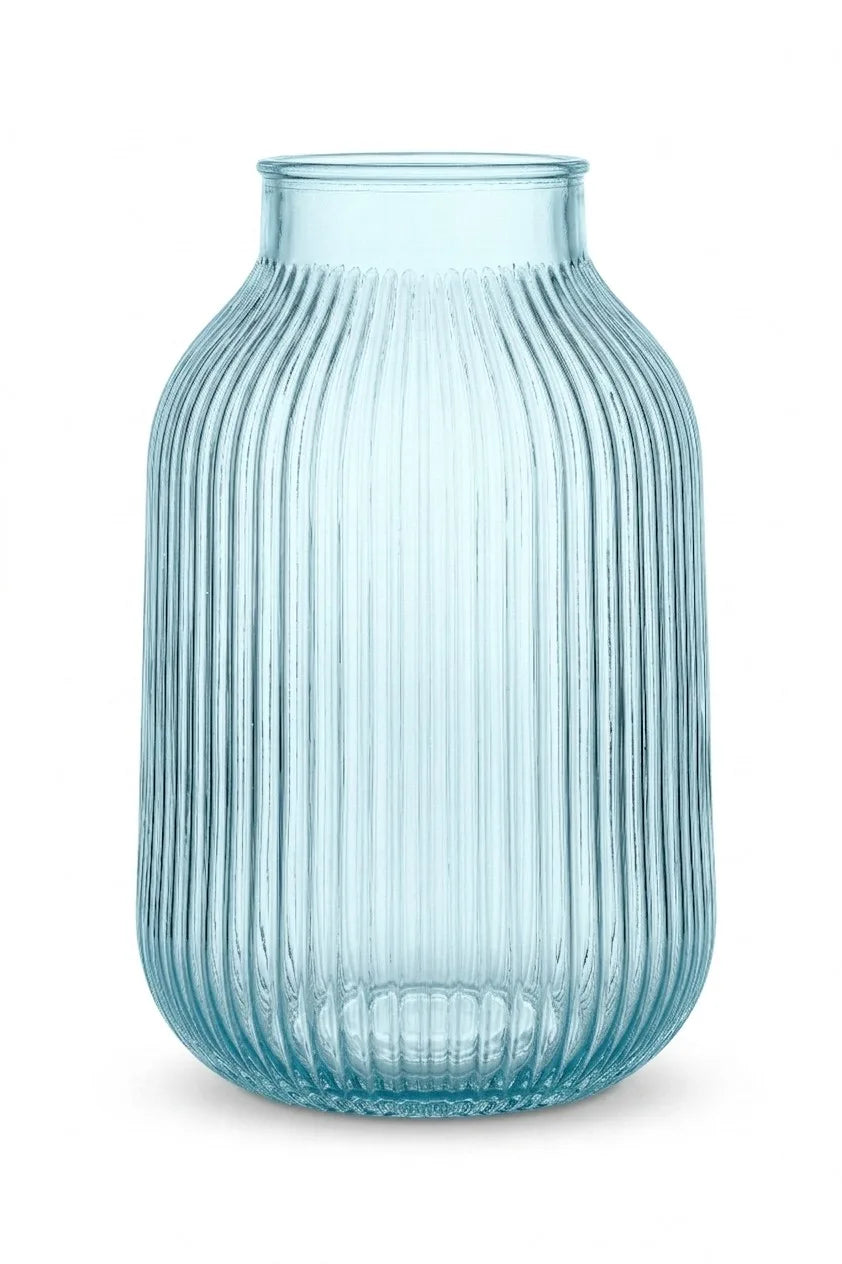 Salai Glass Flower Vase – Blue (9.1") - view 2