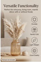 Salai Glass Flower Vase – Gold (9.1") - view 2