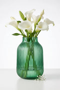 Salai Glass Flower Vase – Green (9.1")