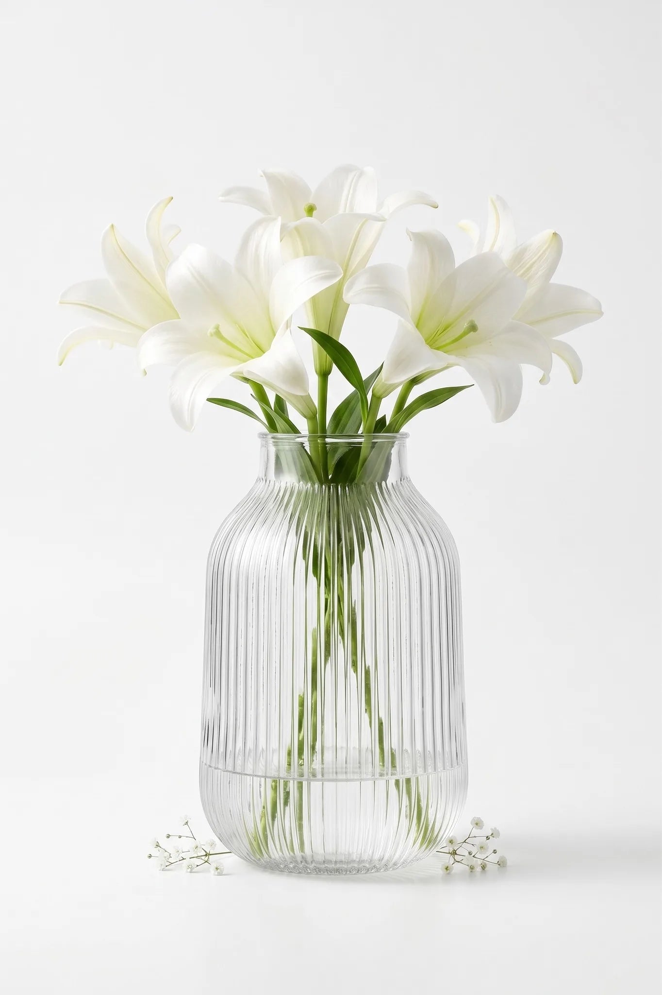 Salai Glass Flower Vase – Clear (9.1")