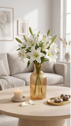 Salai Glass Flower Vase – Gold (5.5") - view 2
