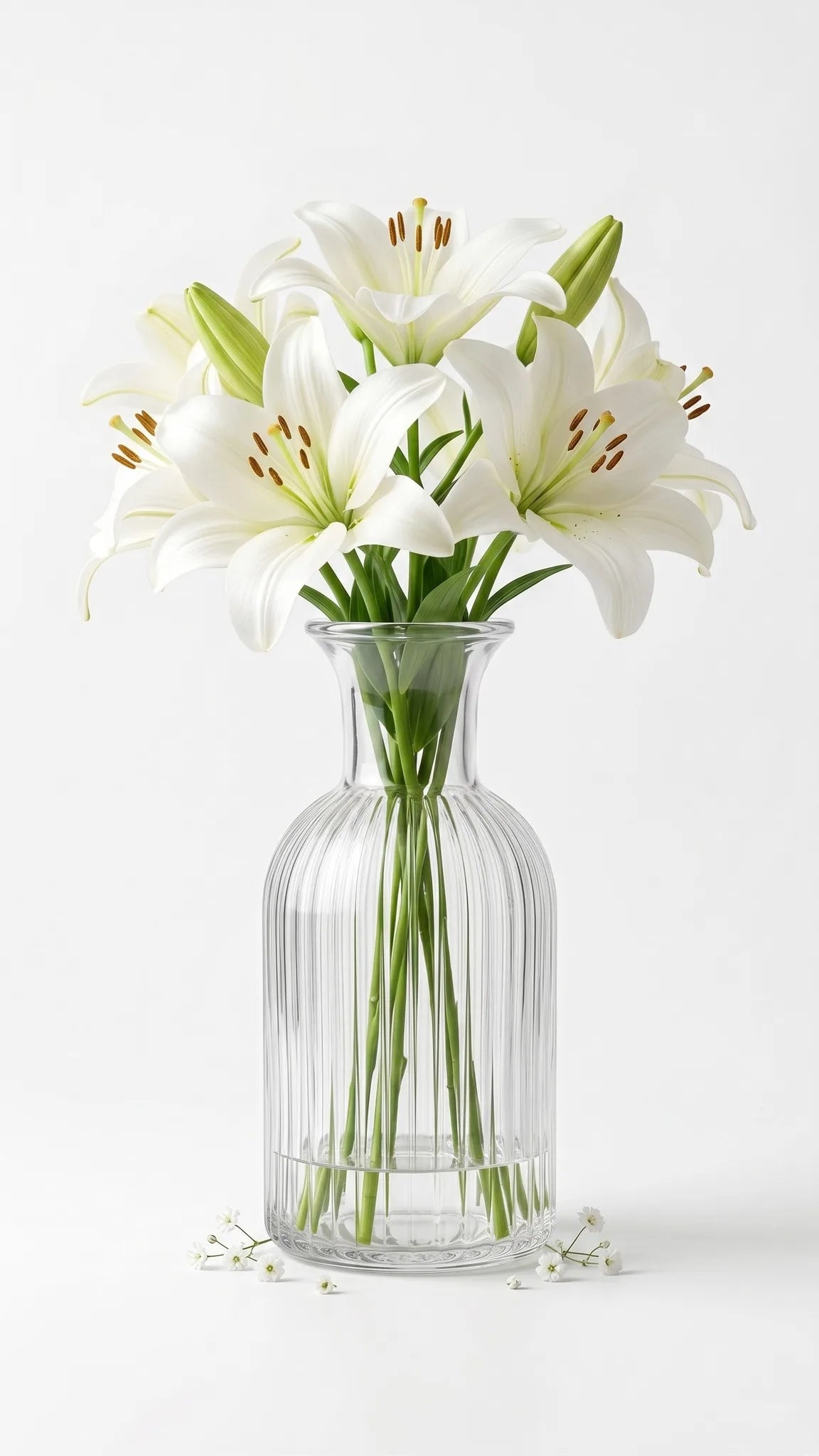Salai Glass Flower Vase – Clear (5.5")