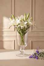 Samadhaan Glass Flower Vase – Clear (9") - view 5