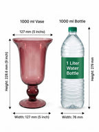 Samadhaan Glass Flower Vase – Red (9") - view 4