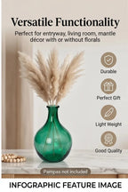 Bottle Glass Flower Vase – Green (11") - view 3