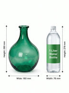 Bottle Glass Flower Vase – Green (11") - view 4