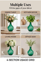 Bottle Glass Flower Vase – Green (11") - view 5