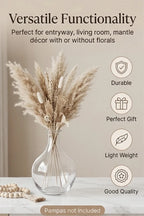Bottle Glass Flower Vase – Clear (11") - view 3