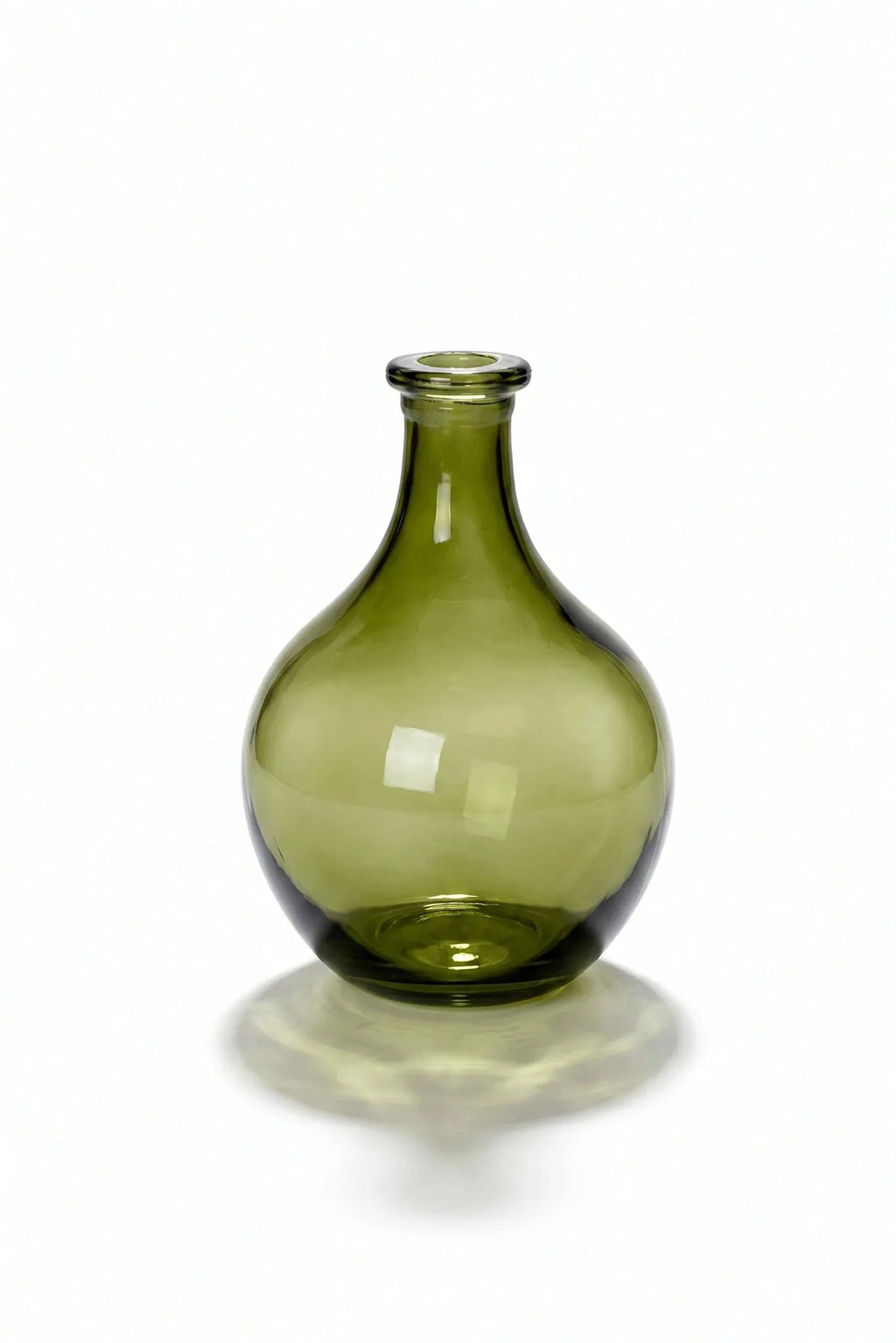 Bottle Glass Flower Vase – Green (11") - view 2