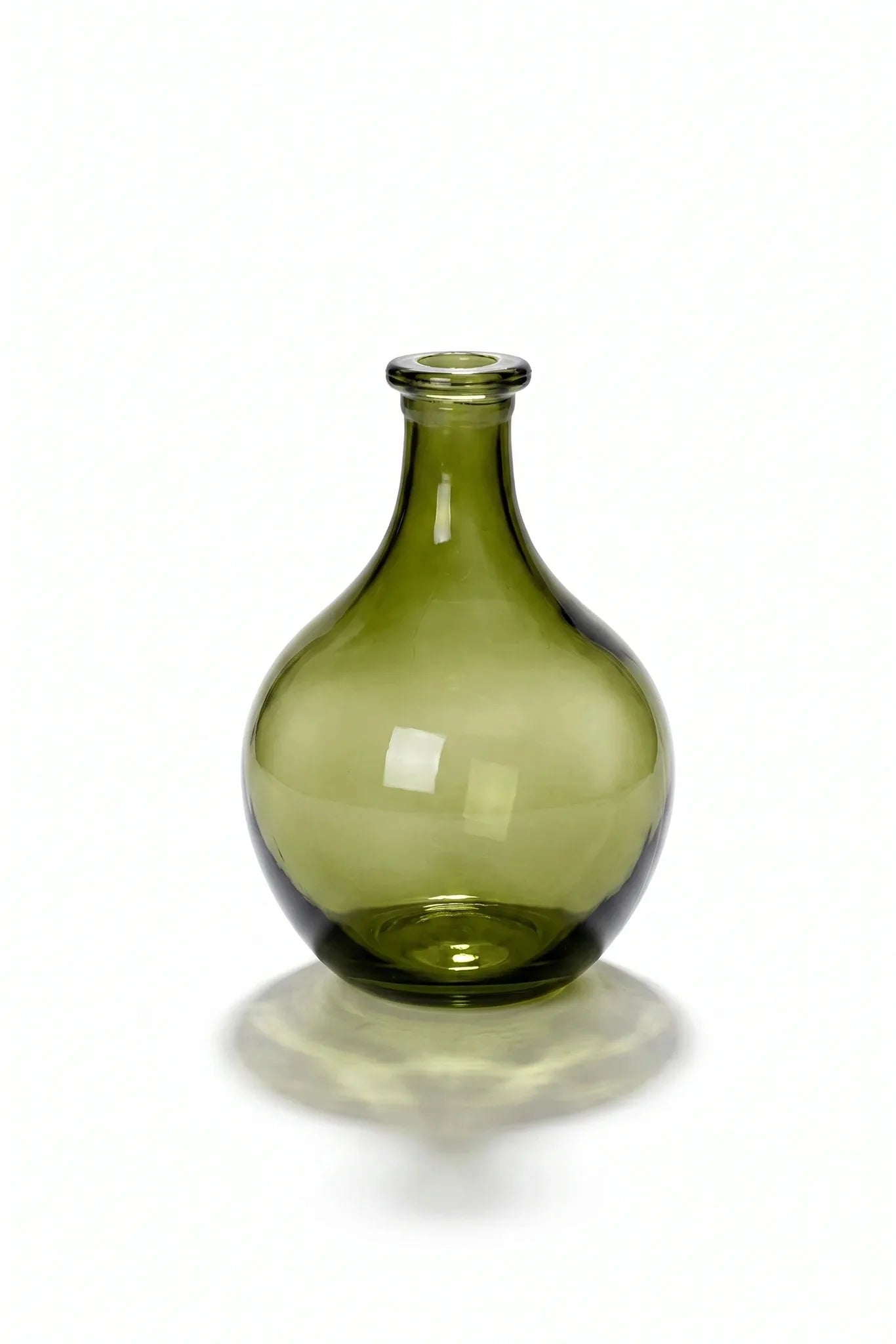 Bottle Glass Flower Vase – Green (11") - view 2