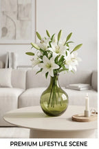 Bottle Glass Flower Vase – Green (11") - view 3